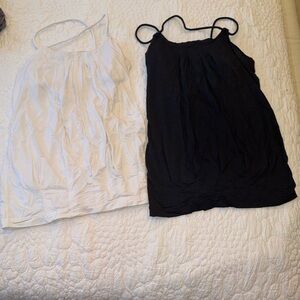 Lululemon black and white tanks….backless…size 2 or 4